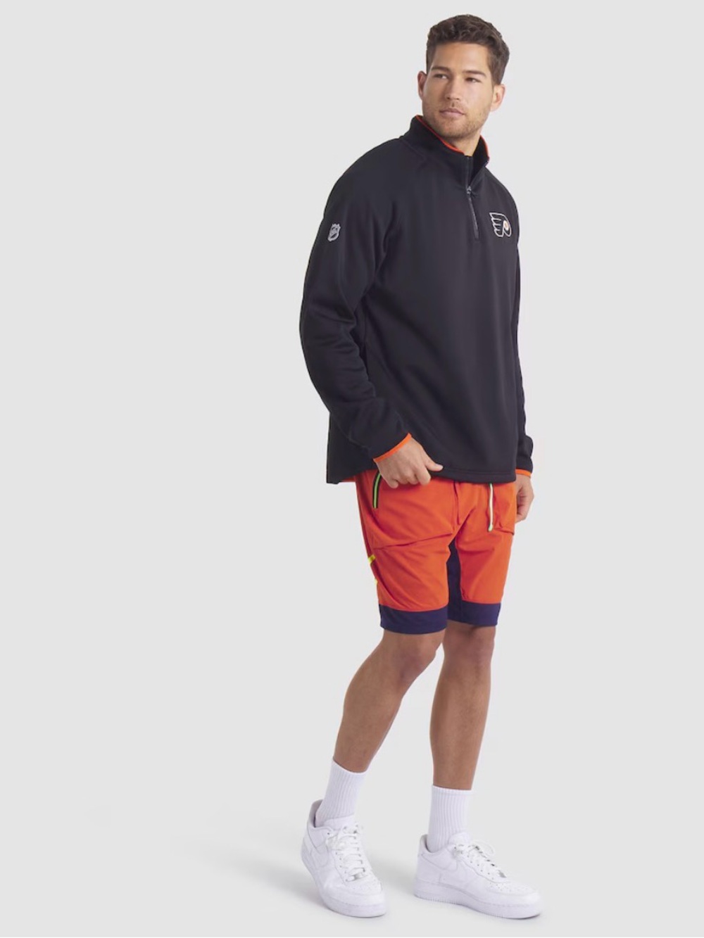 FANATICS Men’s Philadelphia FLYERS Pro Rink Raglan Quarter-Zip Pullover